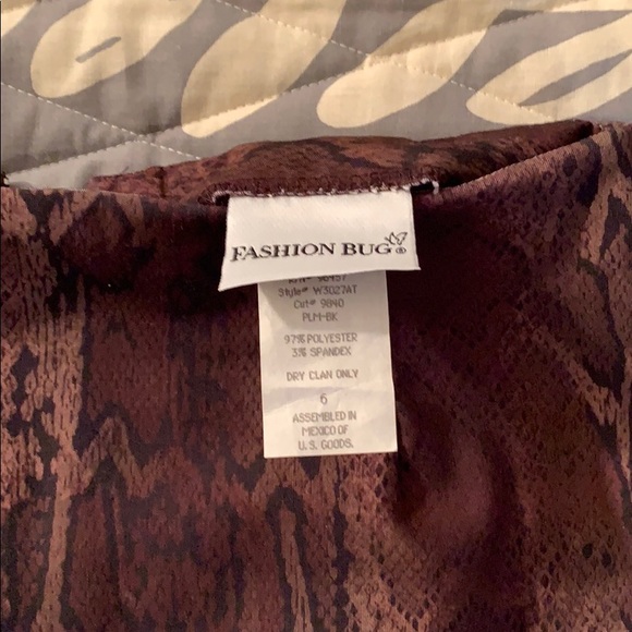 Retro Snake print skirt -size 6 - Picture 5 of 5